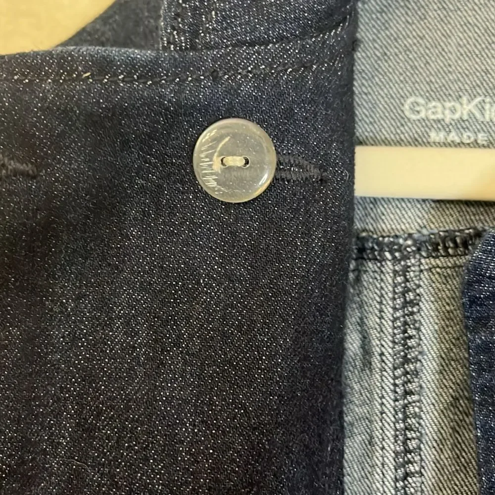 Gap Kids Girls Denim peplum jacket Sz Medium Military style